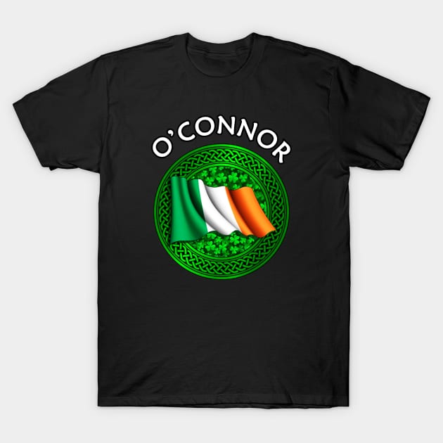 Irish Flag Shamrock Celtic Knot - O'Connor T-Shirt by Taylor'd Designs